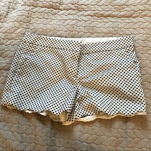 Club Monaco polka dot scalloped shorts